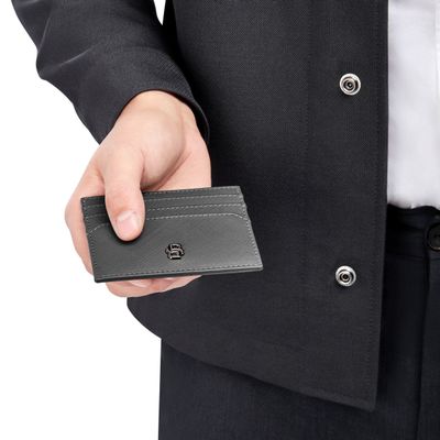 Card holder Double B Saffiano Grey - 5