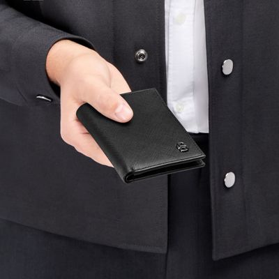 Folding card holder Double B Saffiano Black - 6