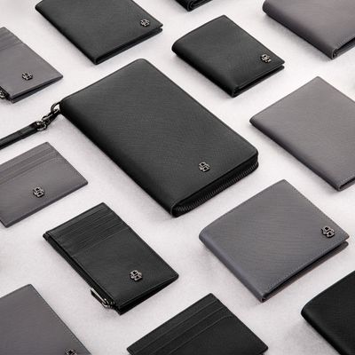Folding card holder Double B Saffiano Black - 8