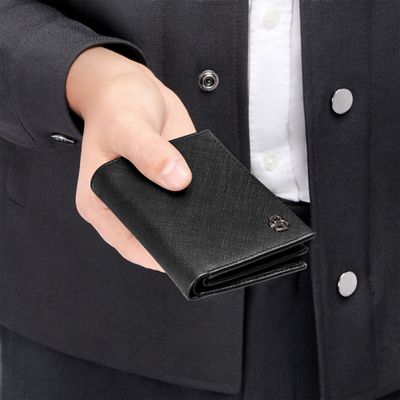 Card holder with flap Double B Saffiano Black - 7