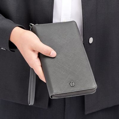 Travel wallet Double B Saffiano Grey - 7