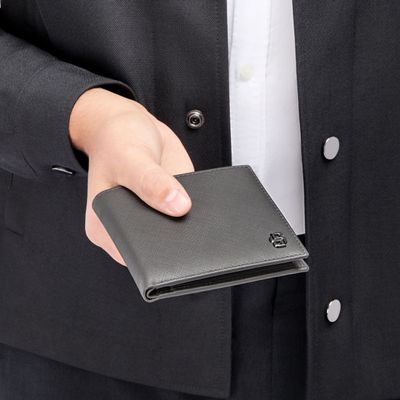 Money wallet Double B Saffiano Grey - 6
