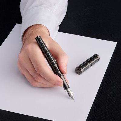 Fountain pen Frame Grid Black & Gun - 10