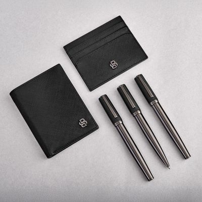 Ballpoint pen Double B Saffiano Black - 7