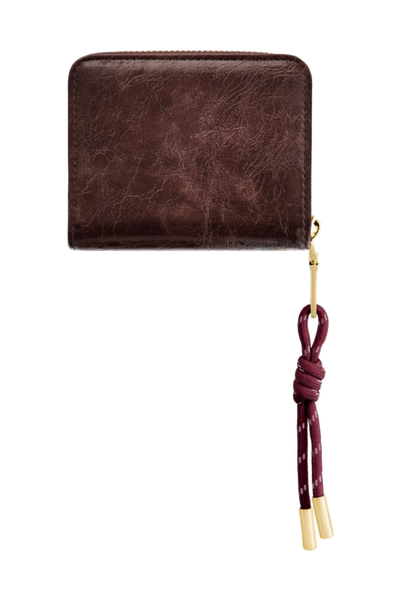 Card wallet with flap Philomène Burgundy - 7