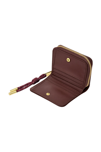 Card wallet with flap Philomène Burgundy - 5