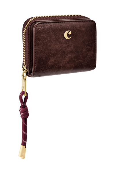 Card wallet with flap Philomène Burgundy - 6