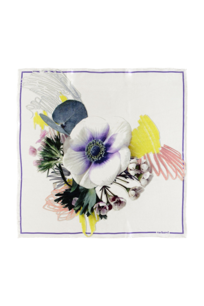 Silk scarf Madeleine White - 1