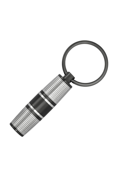 Key ring Bold Stripe Chrome & Gun - 4