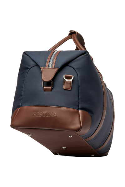 Travel bag Button Navy & Brown - 7