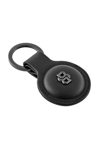 Key ring with AirTag holder Double B Saffiano Black - 2
