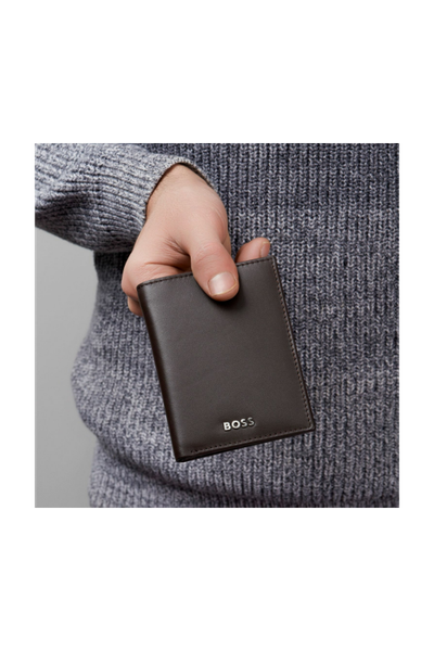 Folding card holder Classic Smooth Brown - 5