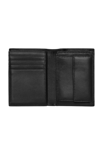 Card holder with flap and money pocket Classic Grained Black - 3