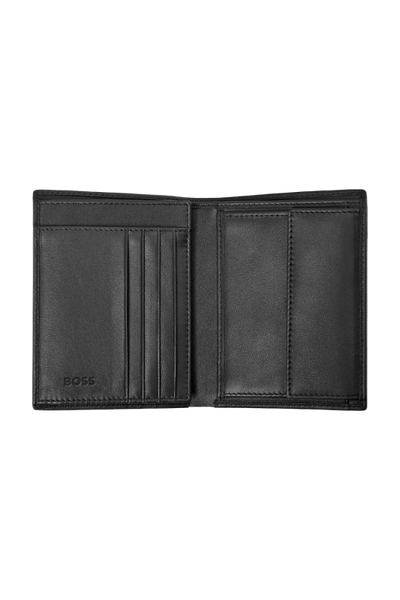 Card holder with flap and money pocket Iconic Black - 3