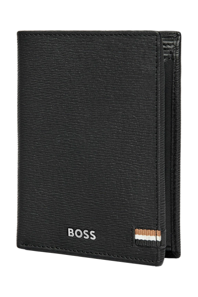 Card holder with flap and money pocket Iconic Black - 4