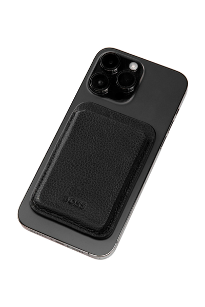 Card holder with Magnet Mobile Classic Grained Black - 3