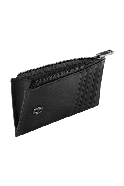 Card holder zip Double B Saffiano Black - 3