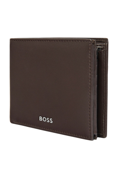 Money wallet with flap Classic Smooth Brown - 5