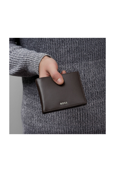 Money wallet with flap Classic Smooth Brown - 6