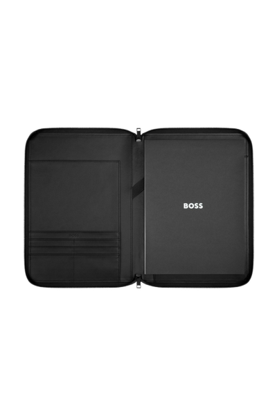 Conference folder zip A4 Boss Cut Out Black & Grey - 3