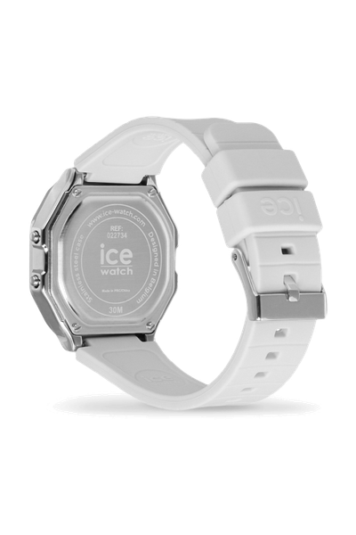 ICE digit retro-Metal silver mirror-White -Small - 4