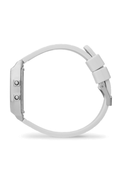ICE digit retro-Metal silver mirror-White -Small - 3