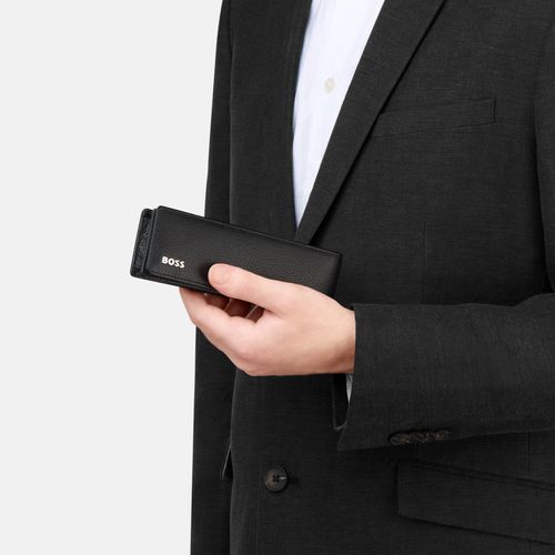 Double pen pouch Classic Grained Black - 6