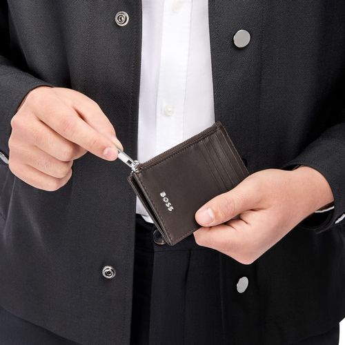 Card holder zip Classic Smooth Brown - 6