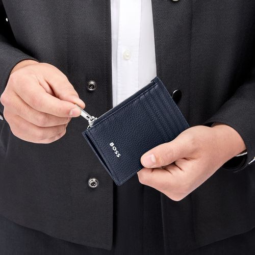 Card holder zip Classic Grained Navy - 6