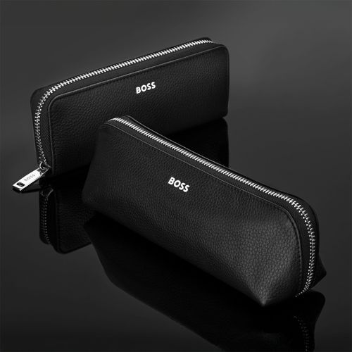 Zipped double pen case Classic Grained Black - 7