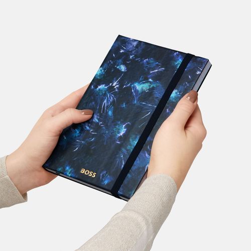 Notebook A5 Tie-dye Flower Navy Lined - 7