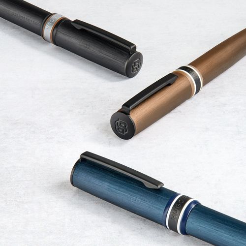 Ballpoint pen Arche Brushed Ring Camel - 8