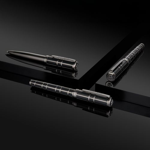 Ballpoint pen Frame Grid Black & Gun - 8
