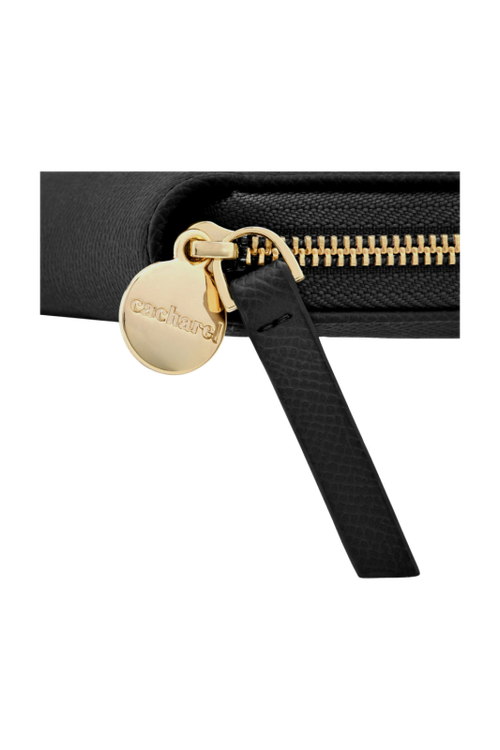 Zipped wallet Séraphine Black - 2