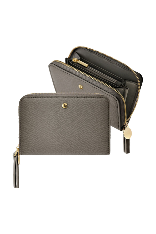 Zipped wallet Séraphine Taupe - 1