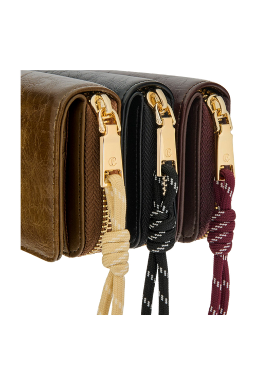 Card wallet with flap Philomène Burgundy - 2