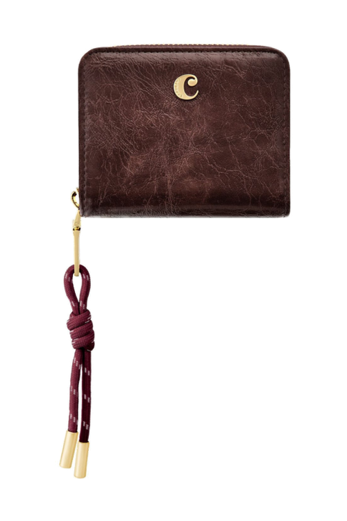 Card wallet with flap Philomène Burgundy - 3