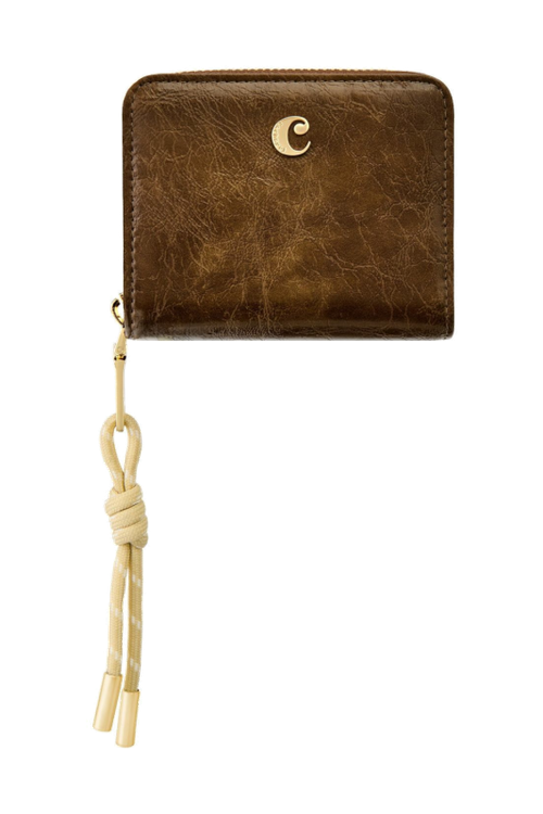 Card wallet with flap Philomène Camel - 3