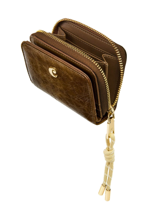 Card wallet with flap Philomène Camel - 4