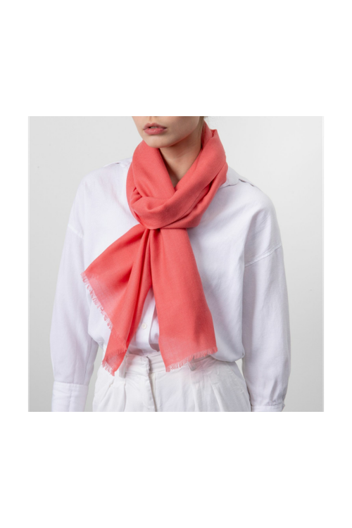 Long scraf Faustine Corail - 4