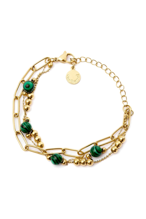 Bracelet Andrea Gold/ Green - 1