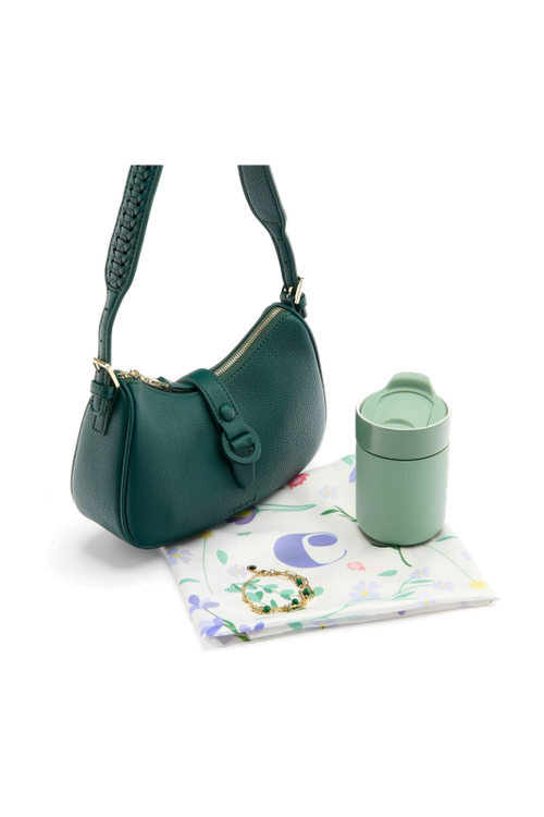 Set Cacharel (bracelet, flask, scarf & lady bag)