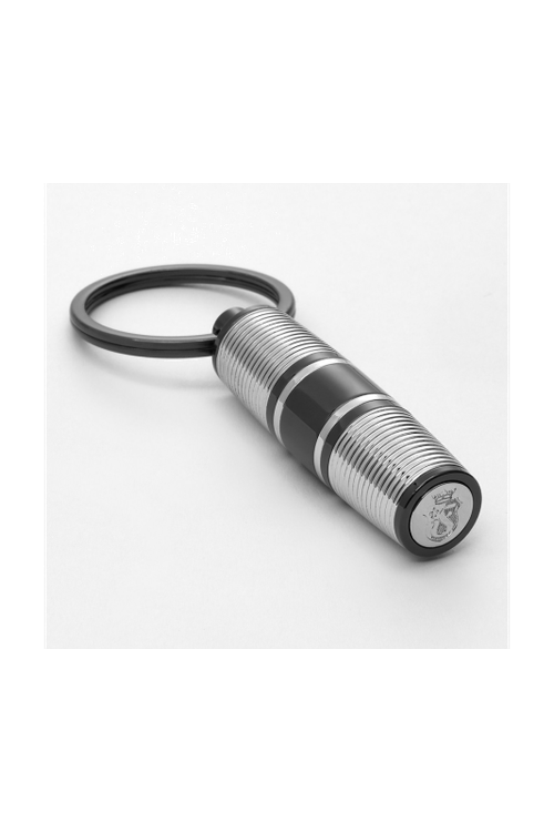 Key ring Bold Stripe Chrome & Gun - 2