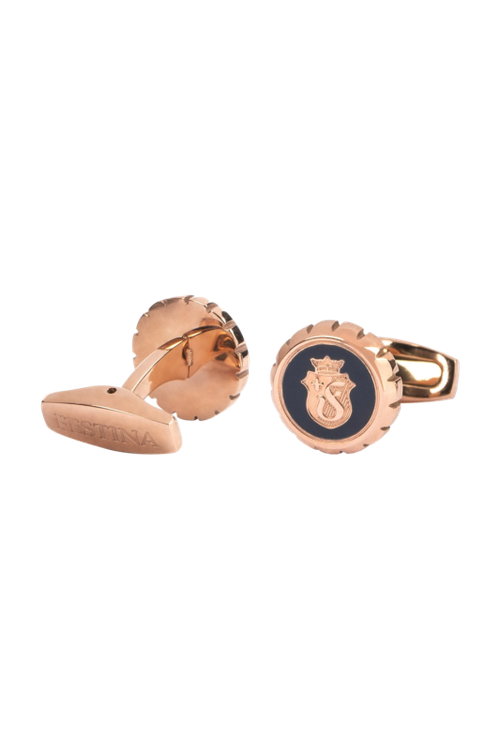 Cufflinks Chronobike Navy & Rosegold - 1