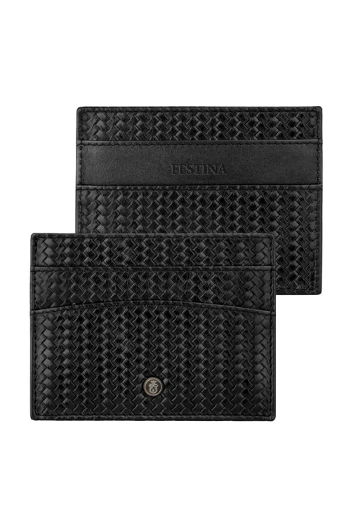 Card holder Interlace Black