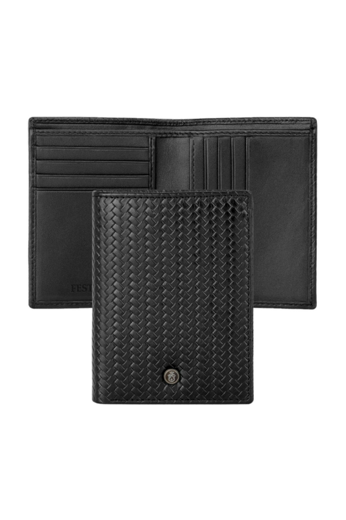 Folding card holder Interlace Black - 1