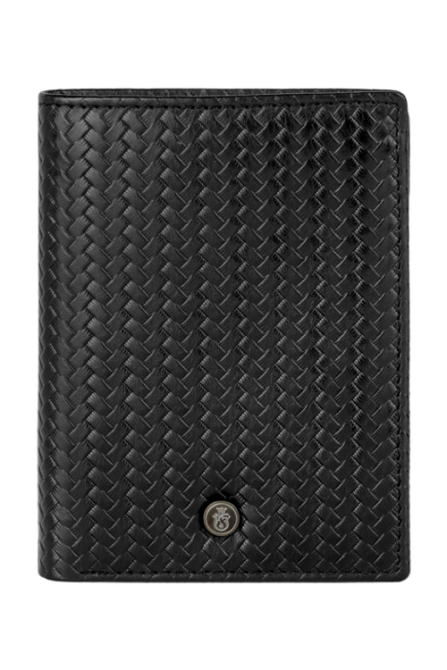Folding card holder Interlace Black - 2