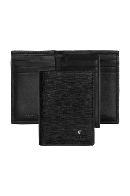 Card holder with flap Chronobike Black - 1