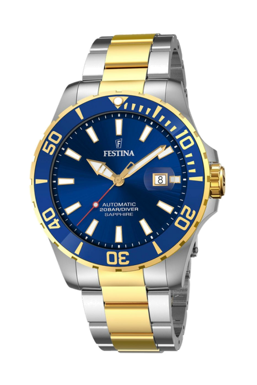 Festina Men'S Blue Stainless Steel Watch Bracelet