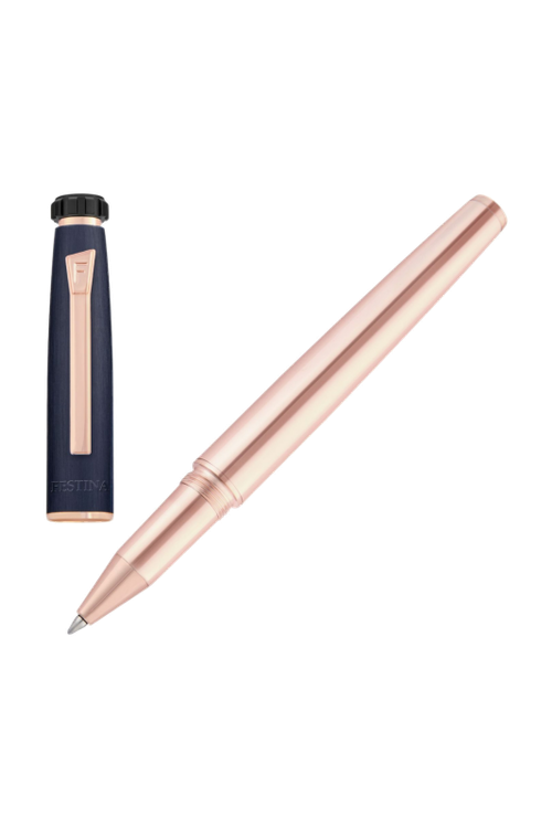 Rollerball pen Chronobike Rose Gold Navy - 1